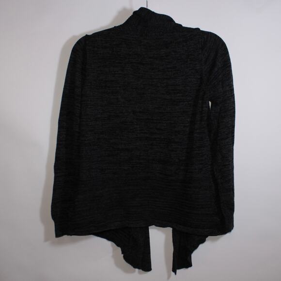 Apt. 9 Black And Gray Marled Button Up Cardigan Size M - Picture 2 of 5